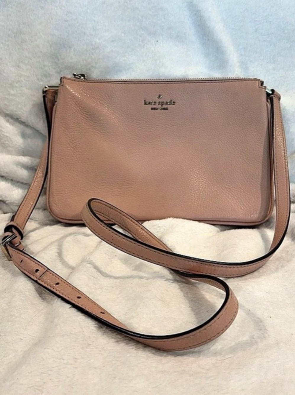 Kate Spade Leather-Look Crossbody in Pink